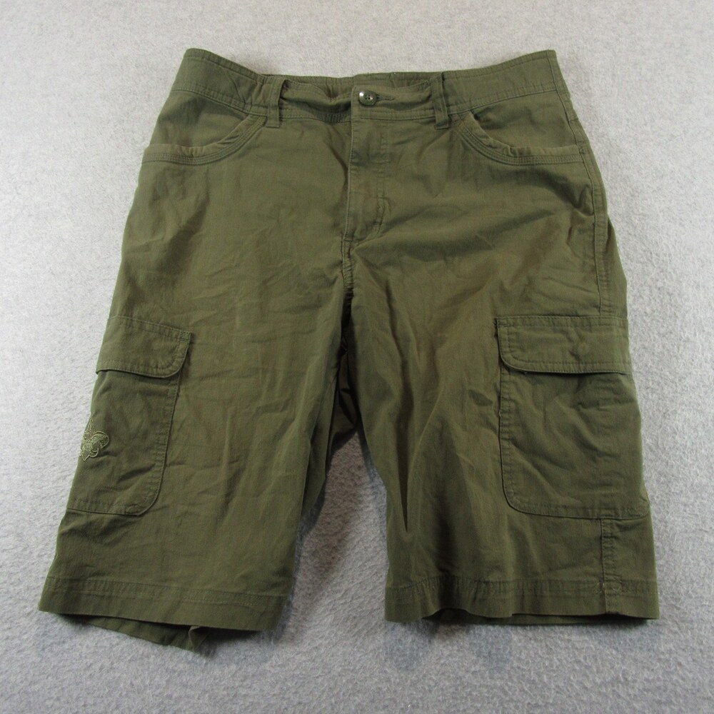 Boy Scouts of America Boys Cargo Shorts 18 x 10 Olive Green Stretch Cotton Nylon